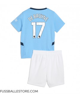 Günstige Manchester City Kevin De Bruyne #17 Heimtrikotsatz Kinder 2024-25 Kurzarm (+ Kurze Hosen)